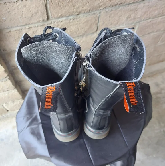 Demonia Disorder 301 Brass Knuckle Boots RARE - Picture 8 of 12